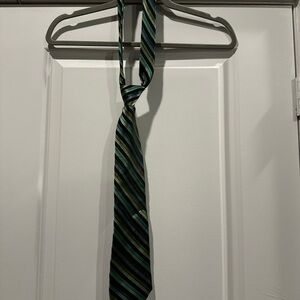 Croft & Barrow Green and Black Striped Tie